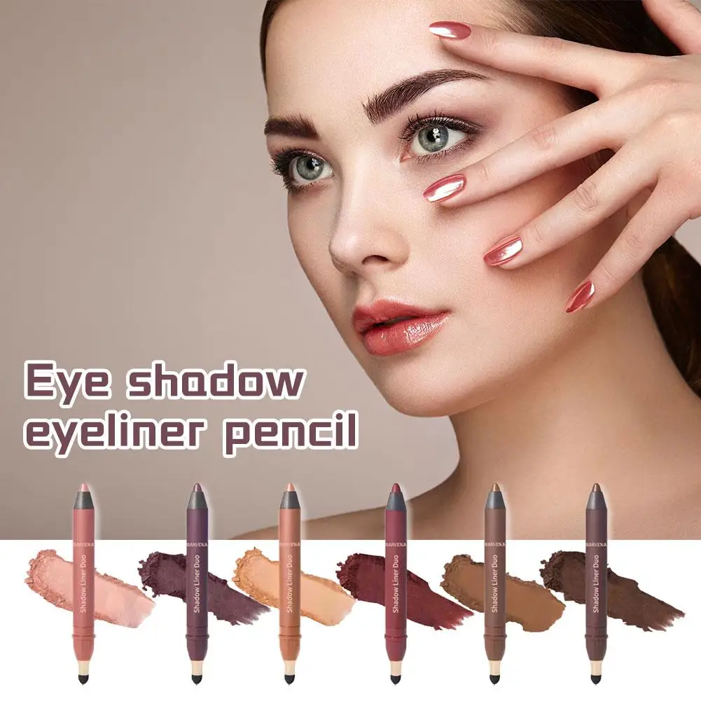 両端アイシャドウとアイライナー ペンシル ツーインワン アイライナー デュアルエンドデザイン 防水 自然な演色