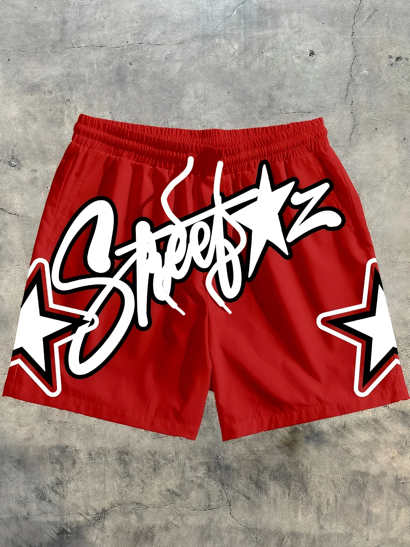 2026 Summer New Style Men's Shorts with 3D Star Pattern Print Street Casual Fashion Comfortable and Breathable