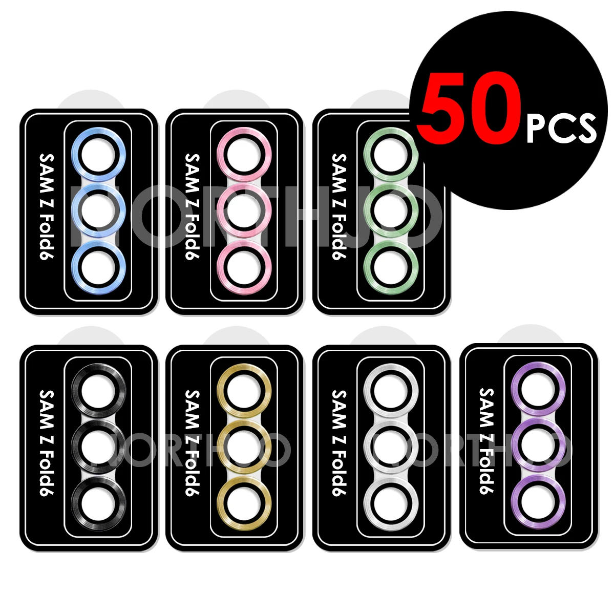 ﻿50Pcs CD Camera Lens Protector Cover For Samsung Galaxy Z FoLd6/FLip6 Z FILP5/FoLd5 Z FILp4/Fold4 W23 W23 filp 3D Alloy Glass