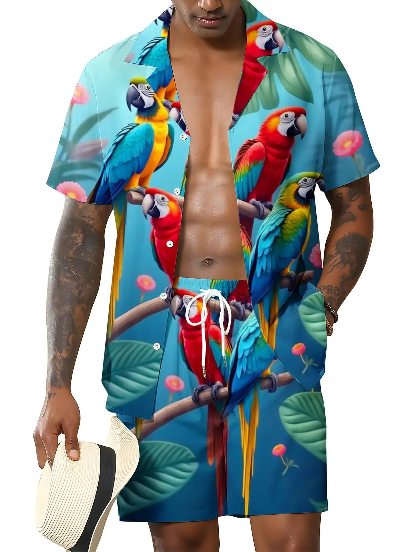 Men's Shirt Sets 2026 Spring/Summer sweat suit Suit for man Graphic jogging set Men's sweatshirt set 3D Printed jogging suit