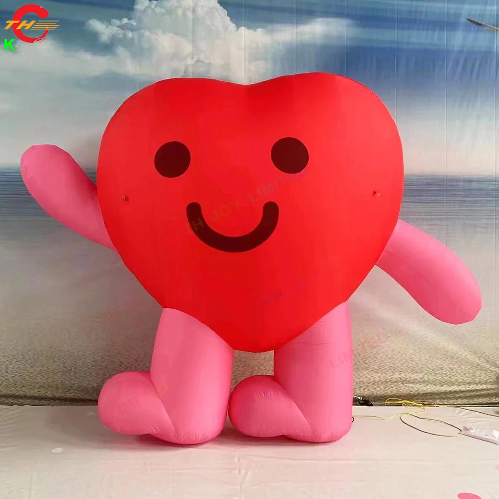 

Free Door Shipping Inflatable Heart Balloon Ball Sweetheart Heart Shaped Valentines‘ Day Advertising Decoration for Sale