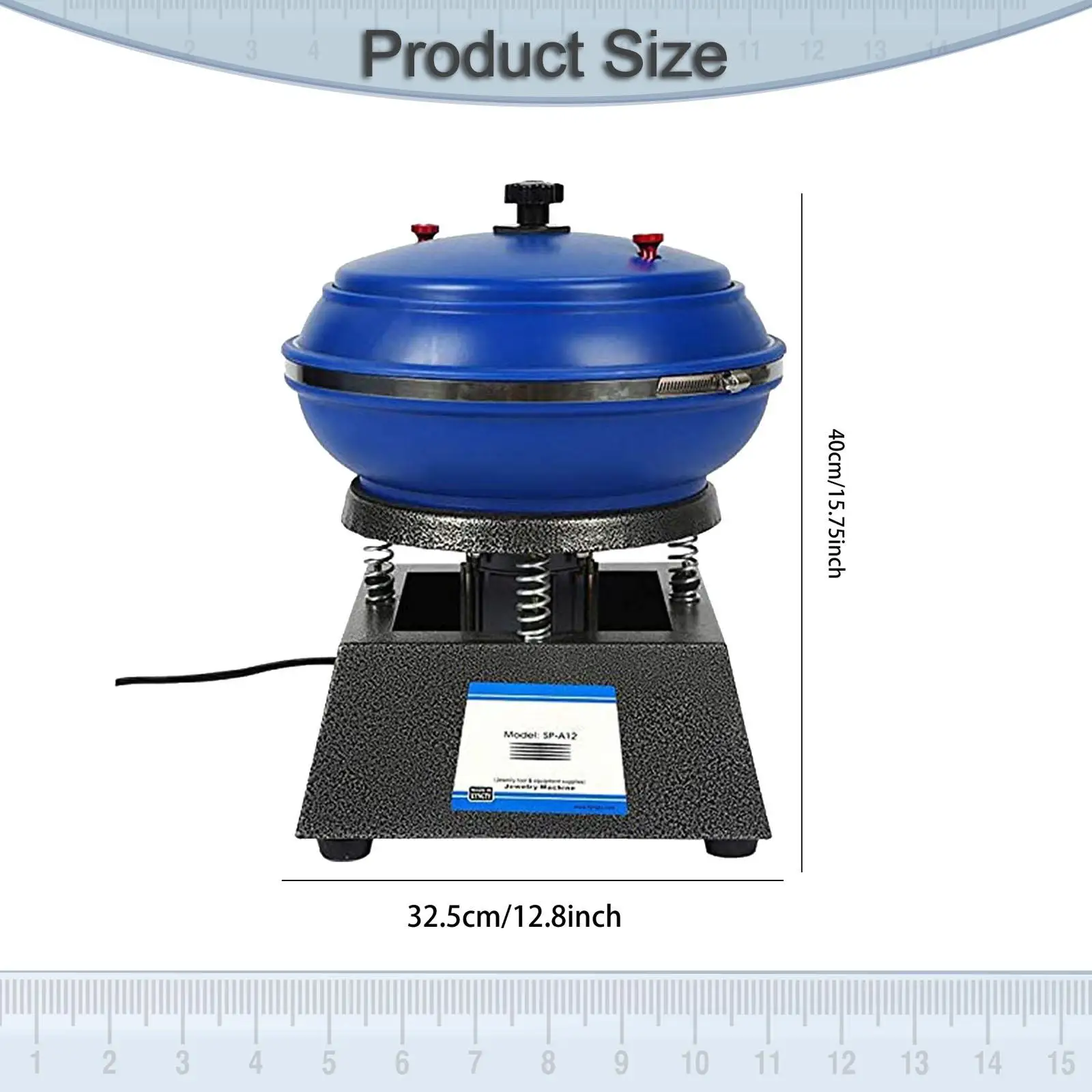 Jewelry Polisher Tumbler 6L Powerful Surface Electric Rock Tumbler Vibratory Polishing Machine for Jewelry Small Item Finishing