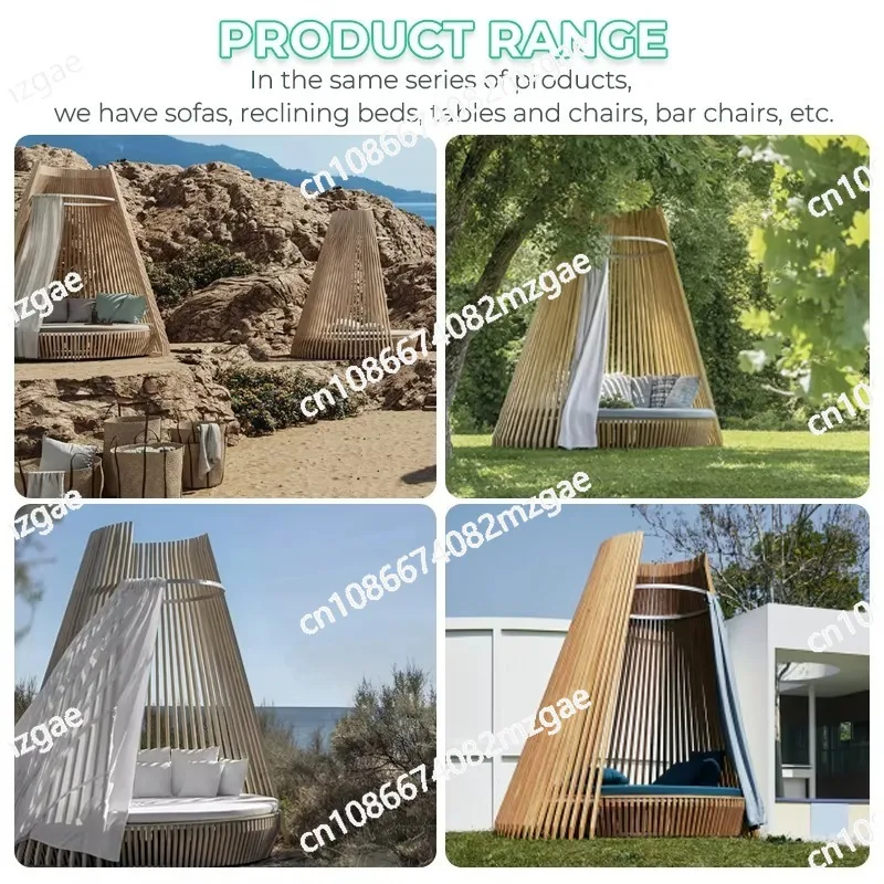 

Современная водонепроницаемая всепогодная уличная кровать-шезлонг для отелей и курортов с навесом, регулируемая, для патио и бассейна