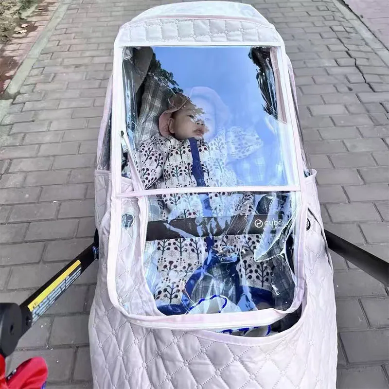 Baby Stroller Accessories Windproof  warm Rain Cover Waterproof EVA Cover Compatible with Bugaboo Bee+ 5 Bee 3 6 nest Stroller