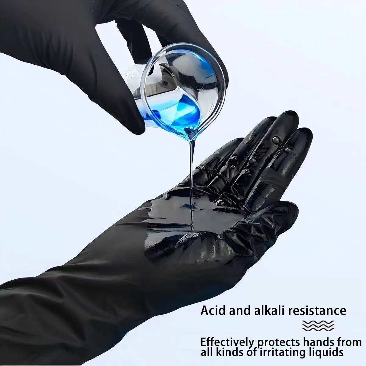 100/50/20 Stück schwarze Nitril-Handschuhe, verdickte Einweghandschuhe zum Reinigen, Friseur, wasserdichte Geschirrspülen, Tattoo-Handschuhe