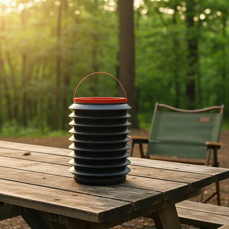 

Space-saving 4L Portable Foldable Car Trash Cans with Telescopic Feature