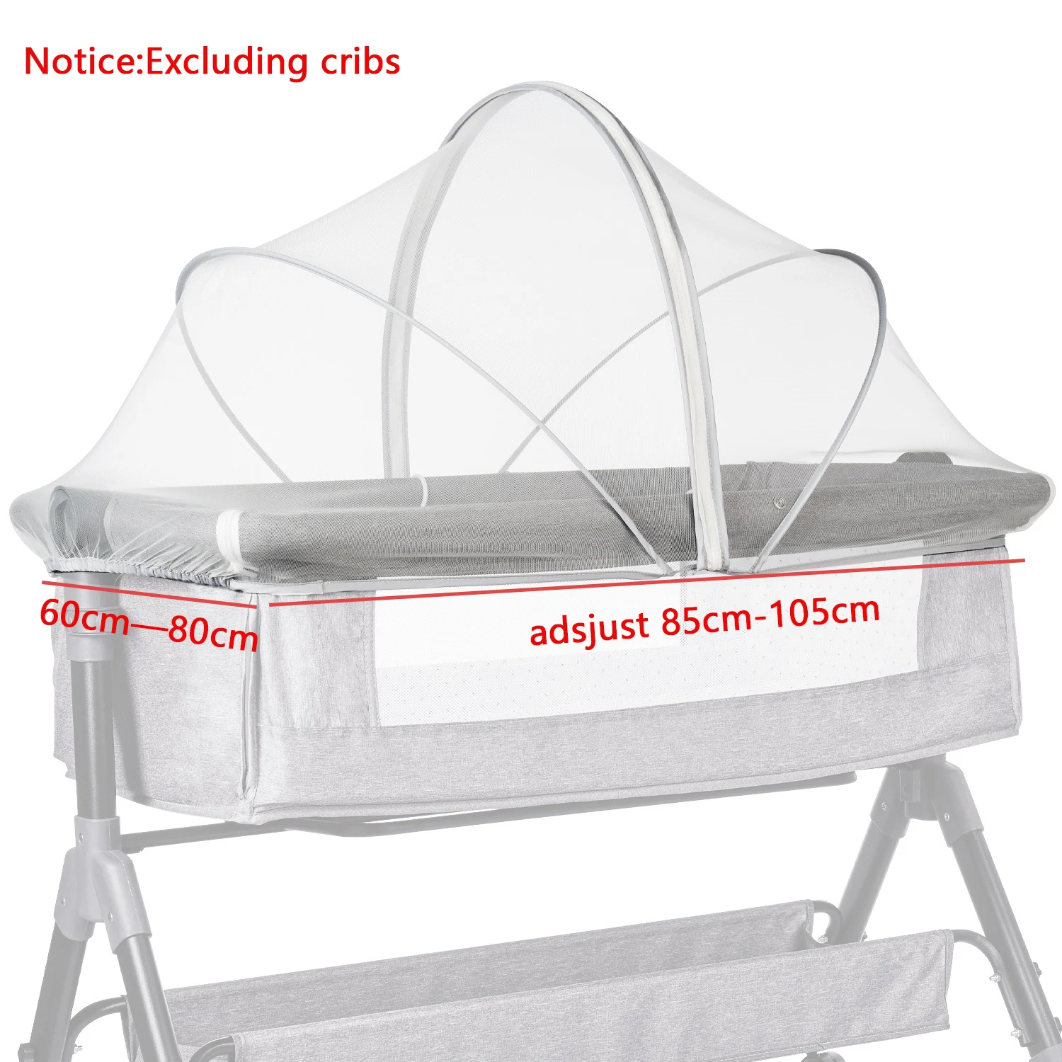 Mosquitera Universal para cuna de bebé, malla encriptada para cama de bebé, extraíble, portátil, ventilado, protectores plegables