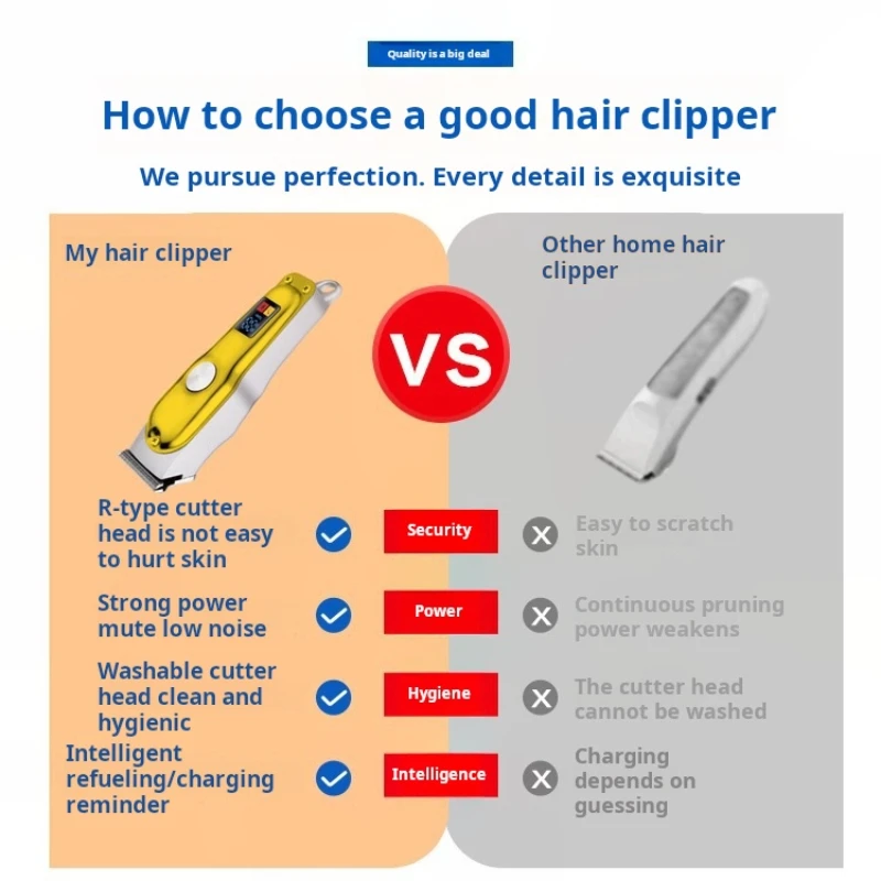 New style oil head push small electric hair clipper portable small household men's razor clipper