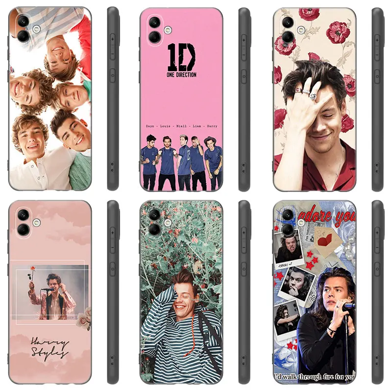 Singer H-HaRRy S-Styles Black Phone Case For Samsung Galaxy A01 A03 Core A04 E A02 A05 A10 A20 A21 A30 A50 S A6 A8 Plus A7 2018