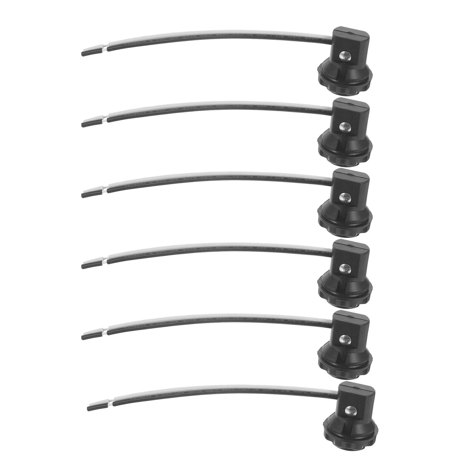 

Комплект из 6 шт. патронов E12 с проводами, сменные держатели для лампочек, 125В 75Вт, коннекторы для ламп E12