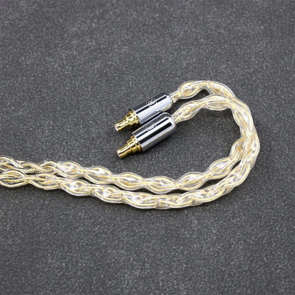 8-ядерный кабель для наушников из чистого серебра 925 карата с покрытием из 24-каратного золота для Sennheiser IE100 IE400 IE500 Pro LN 008813