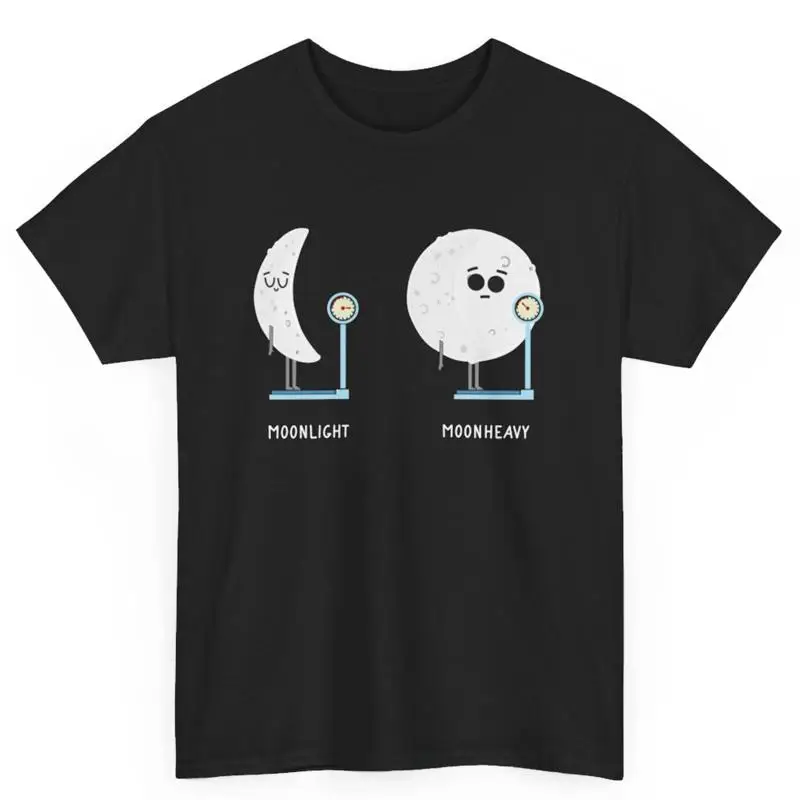 

Забавная тяжелая футболка с фазами лунного света