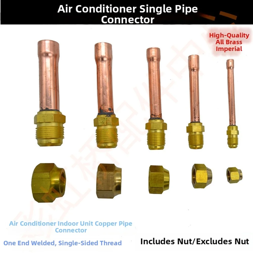 Thickened Copper Pipe Fitting for Air Conditioning Indoor Units Welding Connection 6 10 12 16 19mm Tubing Diameter