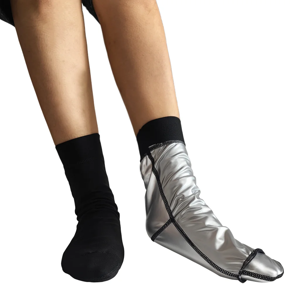 1 Pair of Sauna Socks Weight Loss Sweating Hot Thermal Fat Burning Socks Shapewear Foot Sweatsuit Shaper Foot Crack Prevention