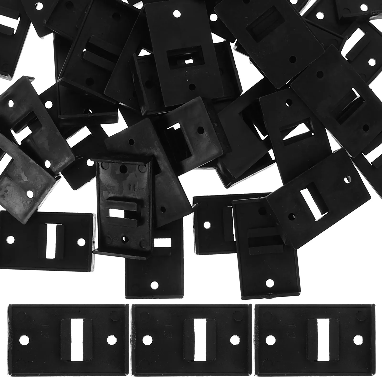 50Pcs Cabinet Foot Buckles Plastic Kitchen Leg Plinth Buckles Furniture Leveler Kickboard Skirting Board Clamp Accessory