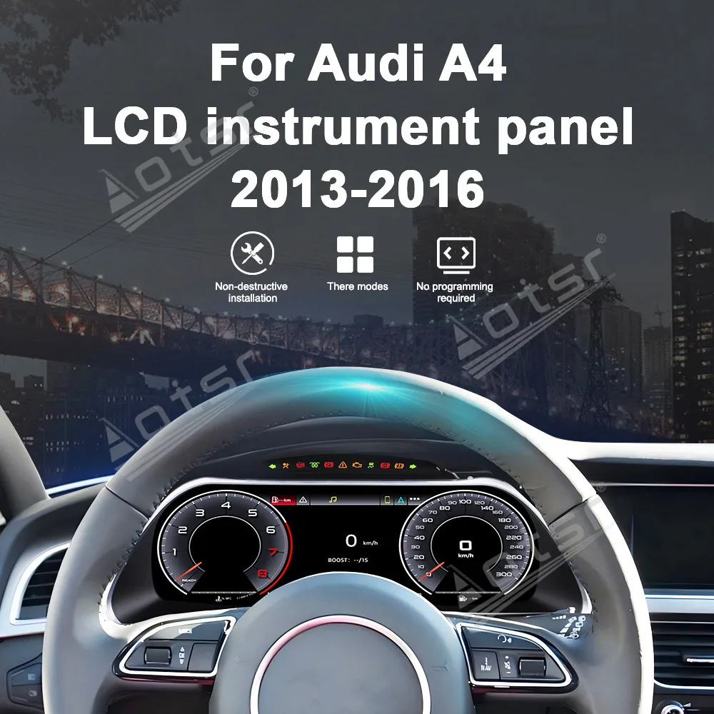 Digital Instrument Cluster For Audi A4 LCD instrument panel 2013-2016 Dashboard Multi Function Display Easy Install Energy Savin