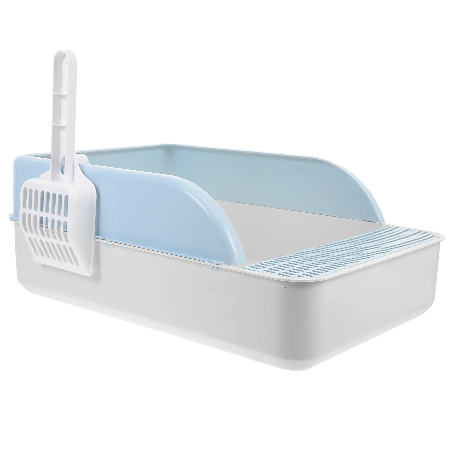 

Open Type Cat Toilet Large Capacity ABS Material Anti-Splash Cat Litter Box Sturdy Practical Household Kitten Pan