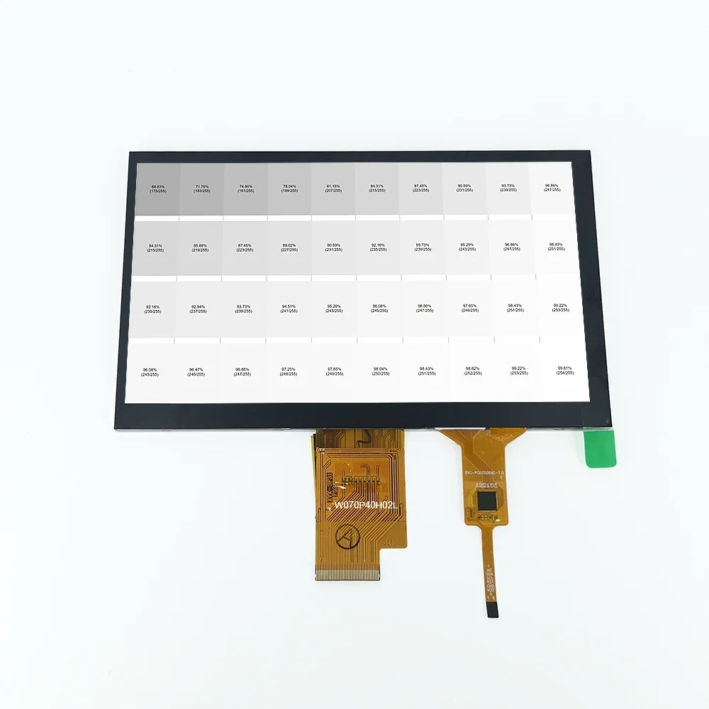 

High Brightness 7 Inch TFT LCD Capacitive Touch Screen Panel LVDS 40 Pin Connector 1024x600 Visibility 7 Inch TFT LCD Touch