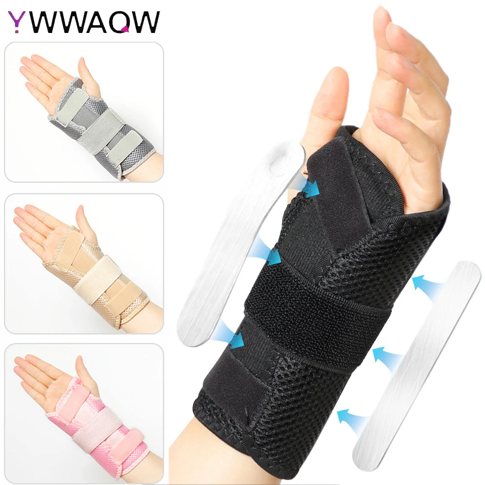 

1PCS Adjustable Wrist Brace Night Support for Carpal Tunnel,Double Splint & Therapeutic Cushion,Hand Brace For Pain Relief