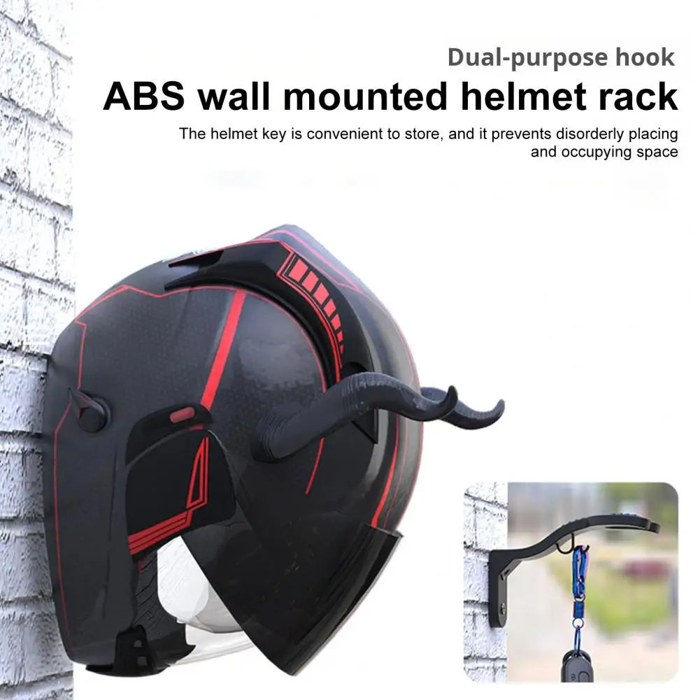 Wall Mount Motorcycle Helmet Holder with Screws Motorbike Bicycle Sports Baseball Rugby Football Helmet Display Rack Hanger