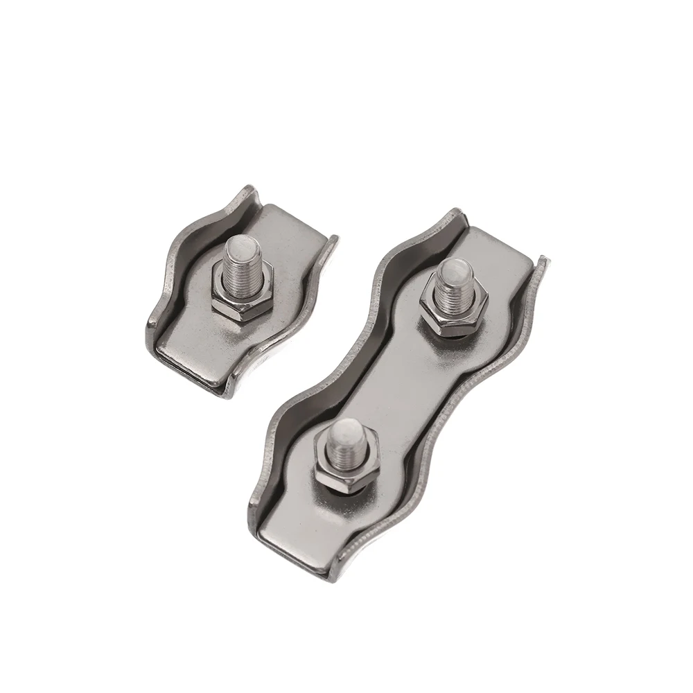 5 sztuk M2-M5 stal nierdzewna Simplex 1/2-Post Bolt Clip lina stalowa zacisk kablowy zacisk liny prosty uchwyt