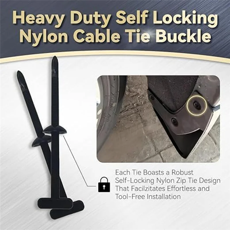 ABKW-parafuso de fixação automática 100 peças fivela de gravata de cabo de nylon universal para reparo de para-choque de carro, casa e garagem