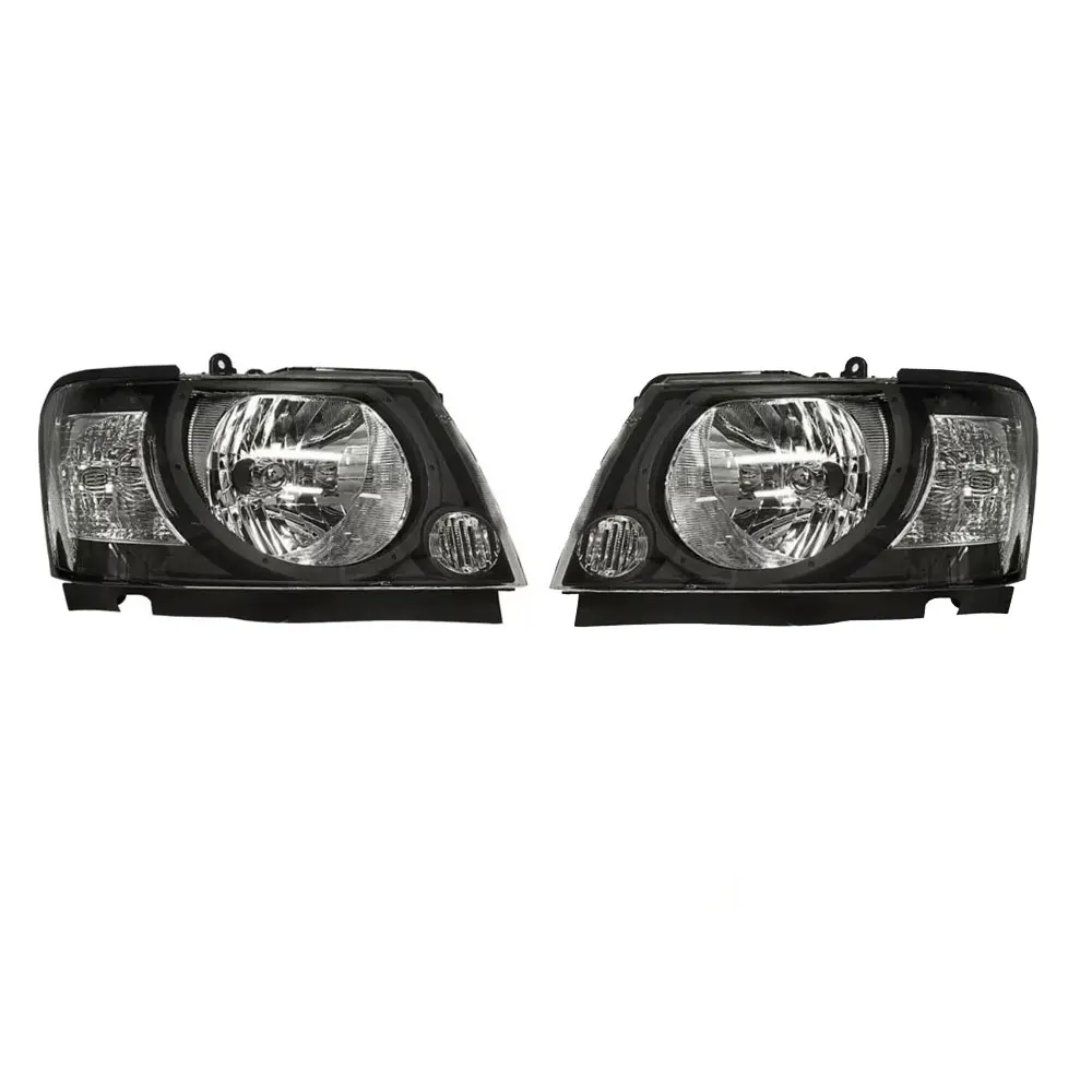 Black Whie Headlights for Nissan Patrol Y61 GU4 GU8 2005 to 2022 Upgrade Replacement Head Lamp Left and Right