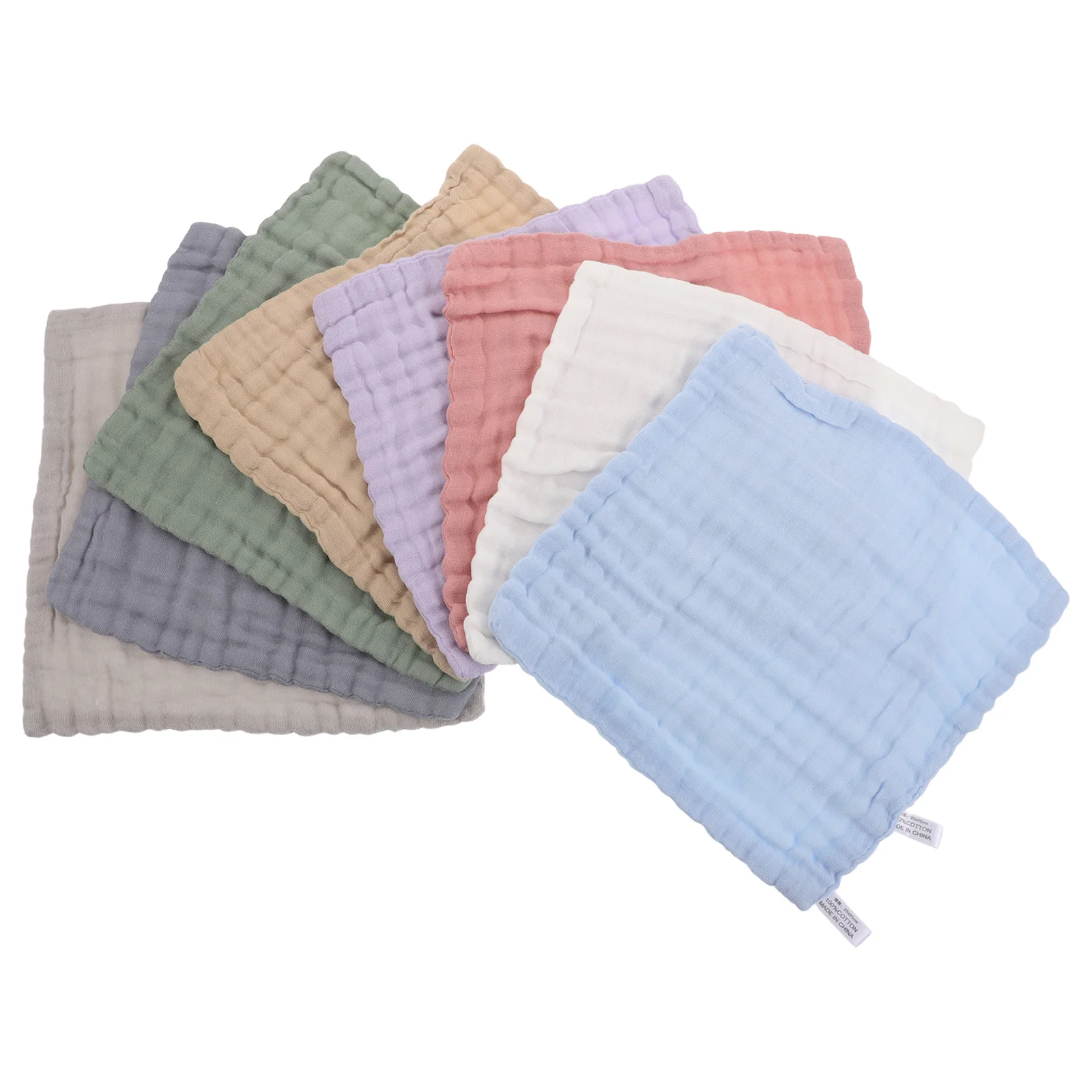 8 قطعة المرايل لعاب الطفل 6 طبقة القطن الشاش ملابس التجشؤ ماصة الوليد تغذية التسنين المرايل لينة الرضع مناشف الوجه الشاش