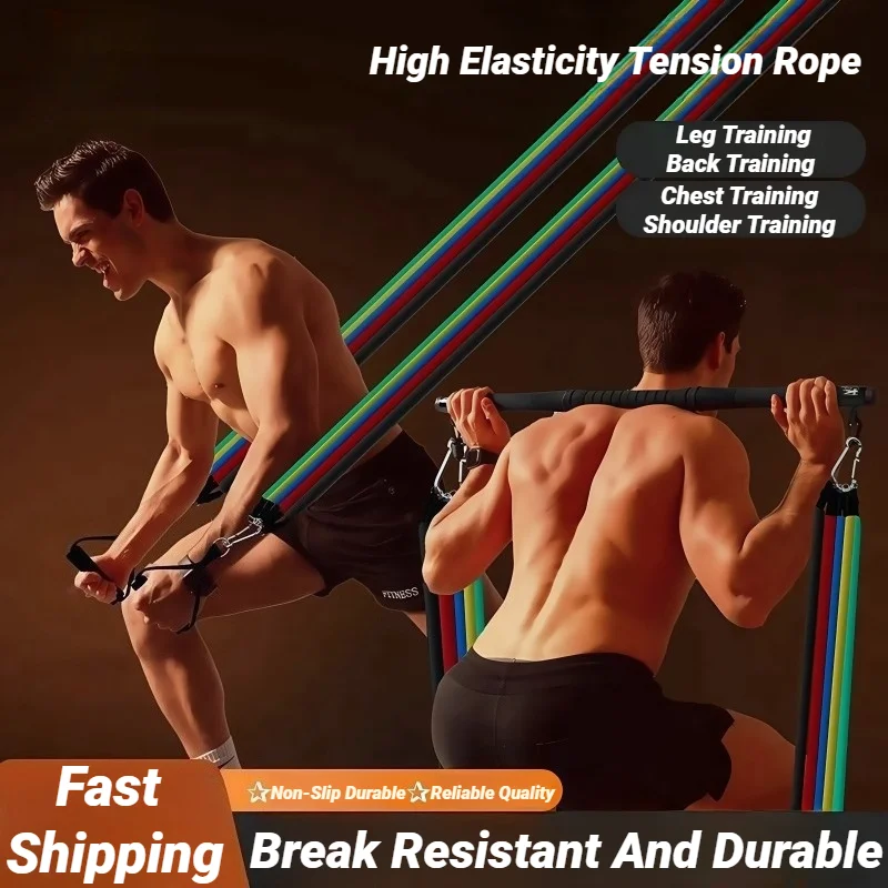 11 unids/set bandas de resistencia de cuerda de tracción equipo de Fitness portátil correa de tobillo expansor de pecho banda de ejercicio elástica entrenamiento