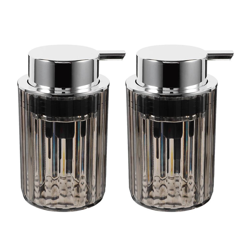 

2Pcs Stylish Foam Soap Dispenser Bathroom Kitchen Dish Liquid Soap Container Controlled Usage Easy Carry Foam Dispenser Pump