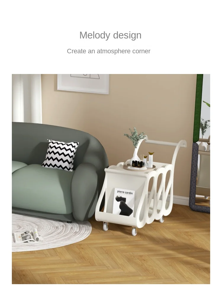 

Screaming design melody trolley Nordic modern minimalist living room small apartment movable sofa edge a few corners.