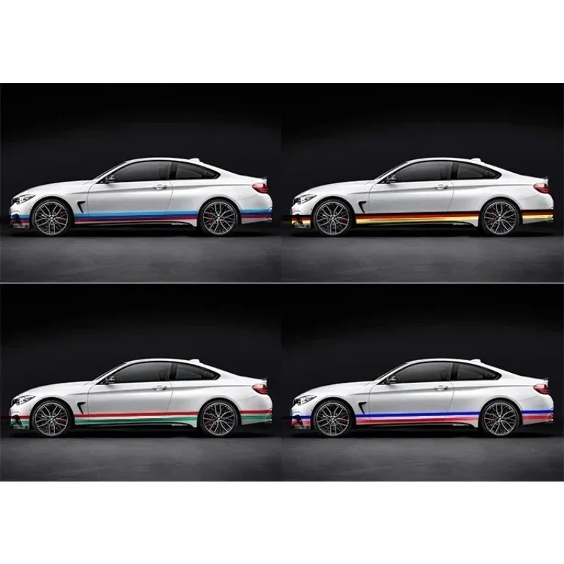 Pegatina de coche pesonalizada de 1MX15CM de tres colores para Alemania, Italia, Francia, Rusia, bandera nacional, pegatinas de estilo, 1 Uds.
