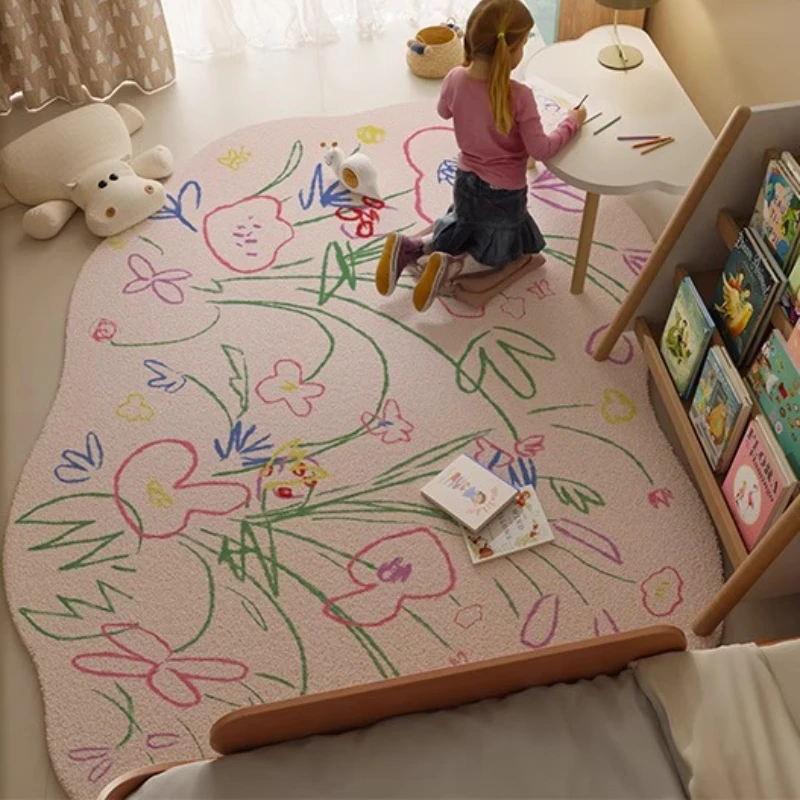 

Irregular Shapes Living Room Decoration Carpet Large Area Rugs for Bedroom Fluffy Soft Children Floor Mat Thick Plush Lounge Rug