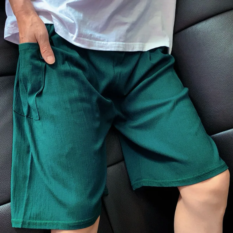 Summer Men's Solid Color Graphic Shorts Daily Style 3D Printed Casual Shorts Drawstring Trunks Man Loose Sweatpants Shorts