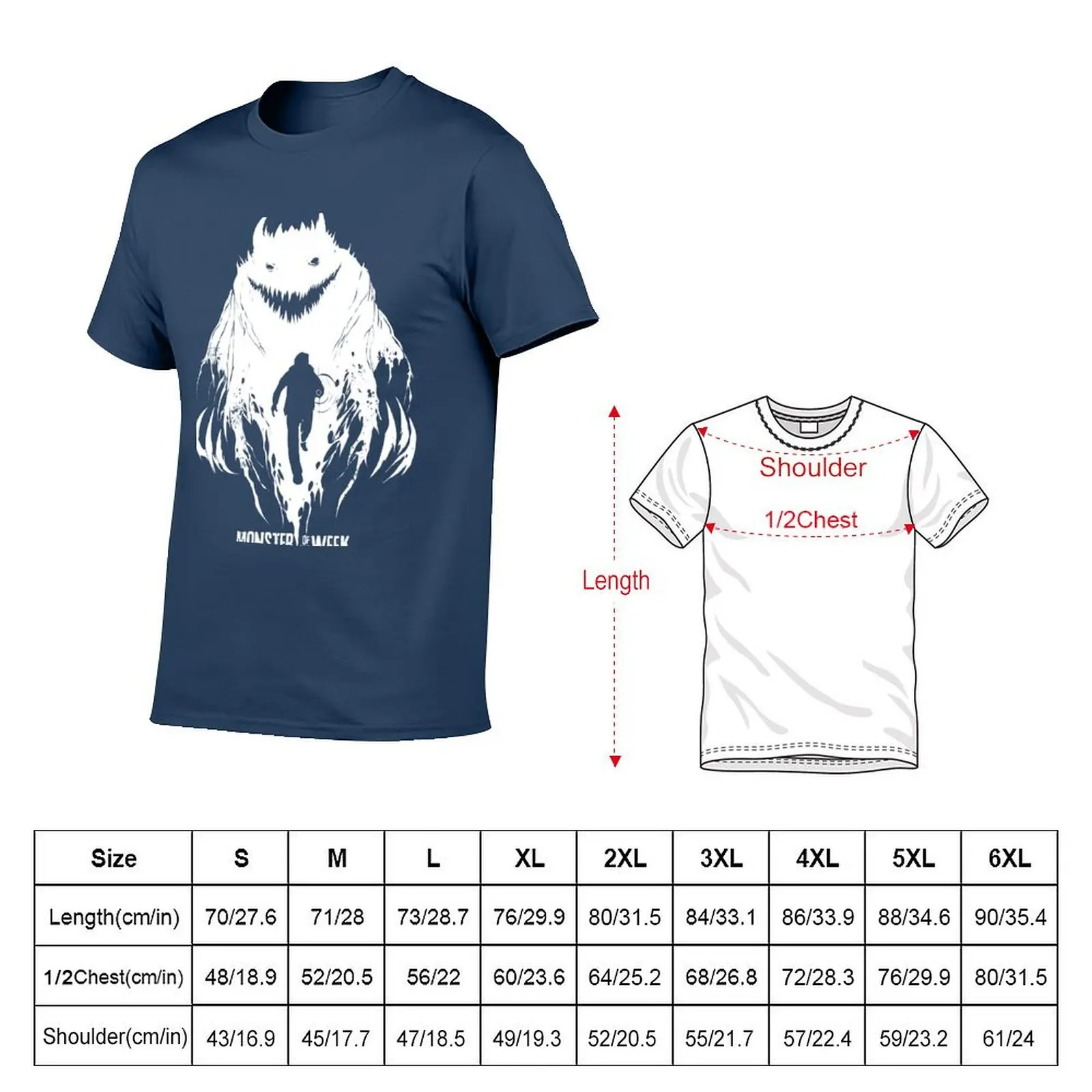 Monster of the Week-Behind you! (light, text) T-Shirt printed t shirts for man t shirts for man cotton funny T-Shirt
