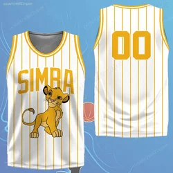 Simba Basketball Jersey The Lion King Tank Top Kids Men Boys Clothes Children T Shirt Sportwear Training Uniform Vest Costume