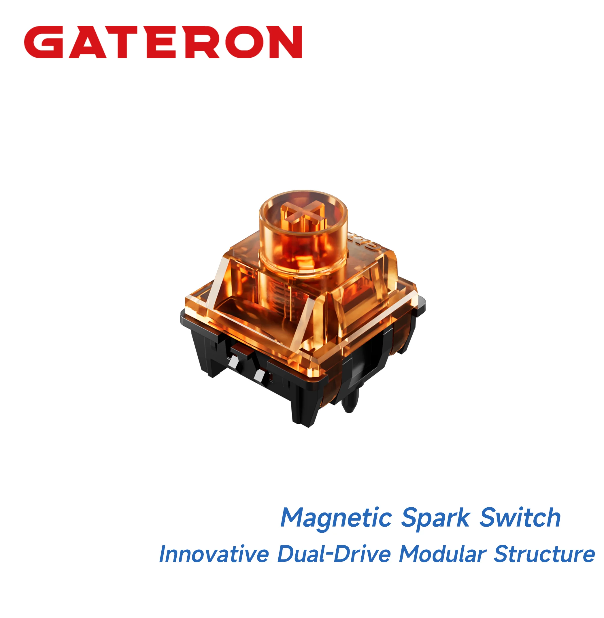 GATERON Magnetic Spark Series Switch, Linear, Freely Setting Pre-Travel, Hall Sensor Effect for Magnetic Keyboard Gaming Office