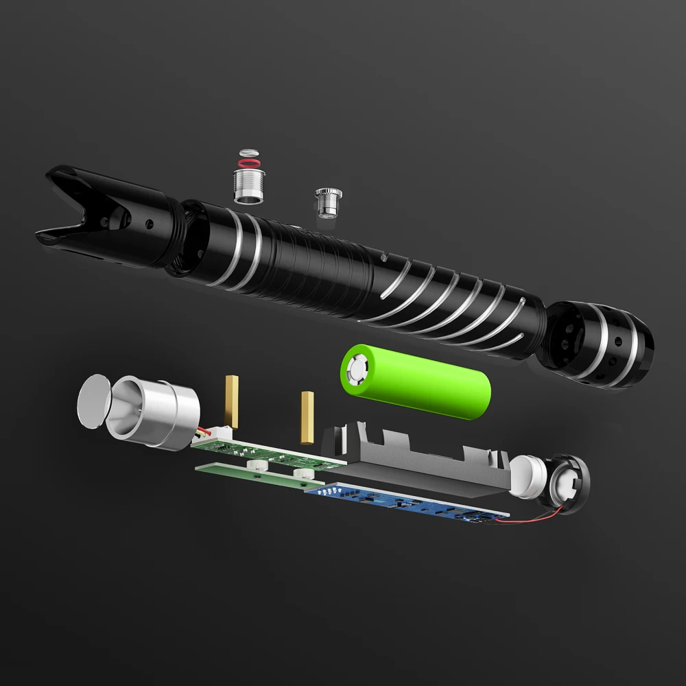 WANARICO RGB Smooth Swing Lightsaber Metal Handle Heavy Dueling 15-Colors Change Force 12 Sets Sounds Blaster Laser Sword Toys