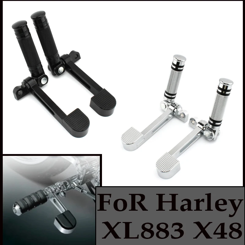

FoR Touring Softail 883 1200 XL Dyna Fatboy Sportster Harley Davidson Style Mounts Motorcycle Footrest Pad Foot Pegs Rest Pedals