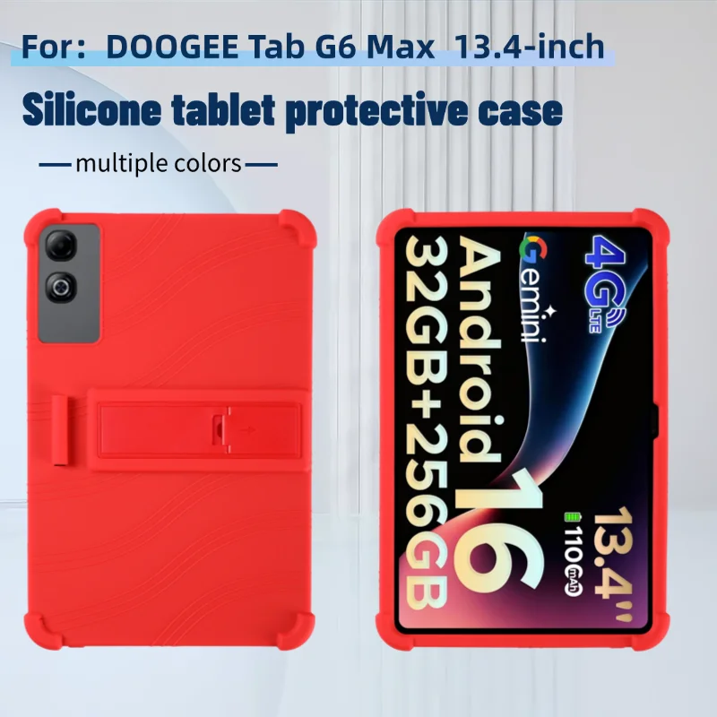 

For DOOGEE Tab G6 Max Tablet 13.4-inch Eco-Friendly Silicone Tablet Case - Soft Shell Design, Shockproof & Durable Protection