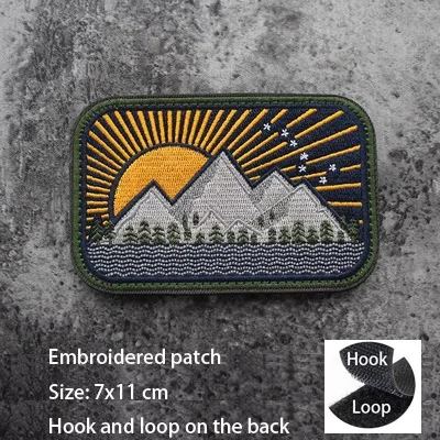 NEUES Design Bergsteiger-Abenteuer 3D-Stickerei-Patch Offroad-Reise Auto DIY Moral-Aufnäher Magisches Armband mit Rucksack-Patch
