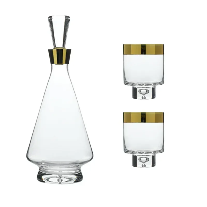 Modern Italian light luxury ornament home hand crystal glass water set
