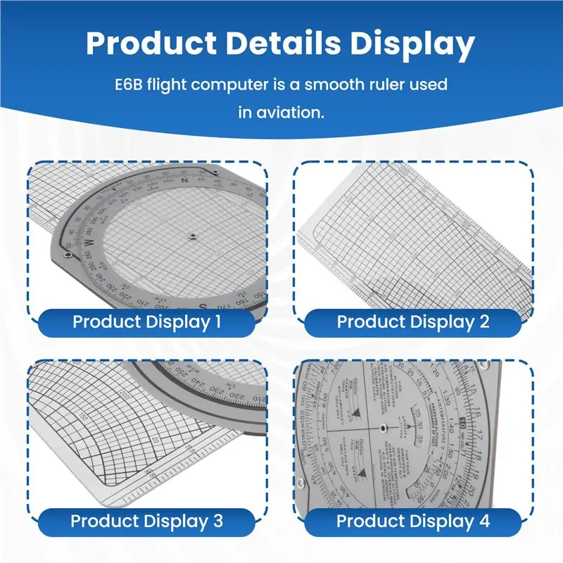 A86P-Flight Computer Aviation Plotter Rundschieber, die im Aviation Flight Training Pilot Training, Internships verwendet wird