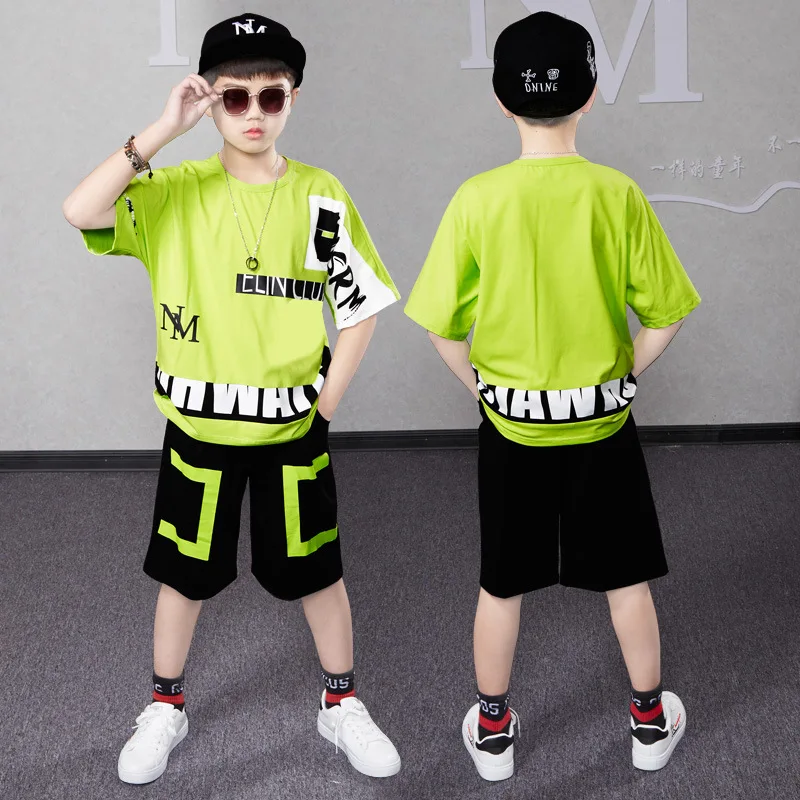 

Kids Summer Boys Clothes Set T Shirt + Short Pants Casual Sports Suits Loose Children Clothing Tracksuit Baby Boy Outfit 3-12Yrs