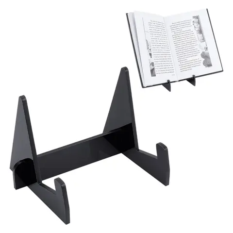 1 Set  Acrylic Book Display Stand Display Easel Acrylic Book Easel for Book Magazine Comic Easel Phone Tablet Holder Book Stands