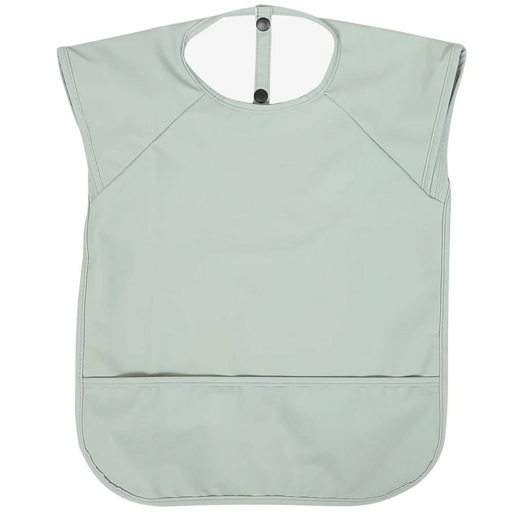 

Waterproof Meal Clothes Bibs for Baby Girl Boy Toddler Sleeveless Eating Supplies PU Stain Resistant Durable Design Pocket 6