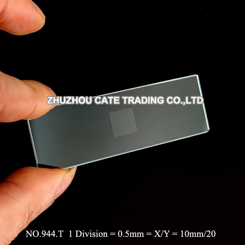 926 0.01mm Microscope Slides Reticle Calibrating Slide Ruler Cross Microscope Calibration Stage Micrometer