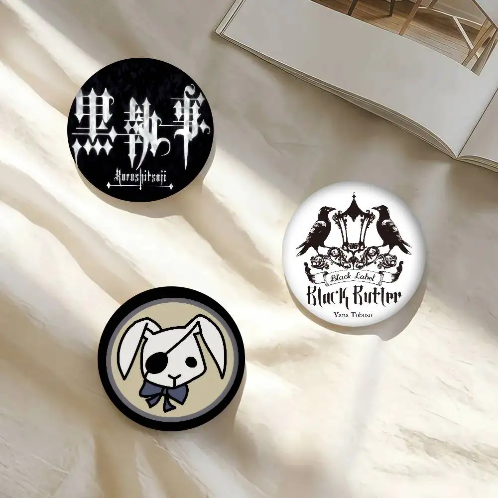 Anime Black logo Butler horror New Brooches Soft Button Pin Funny Silly Gnarpy On A Skateboard Meme Badge Gamer Collection Gifts