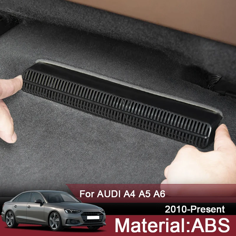 

2PCS For AUDI A4 A5 A6 2010-Present ABS Car Styling Air Outlet Under Seat Cover Frame Protective Stickers Auto Accessories