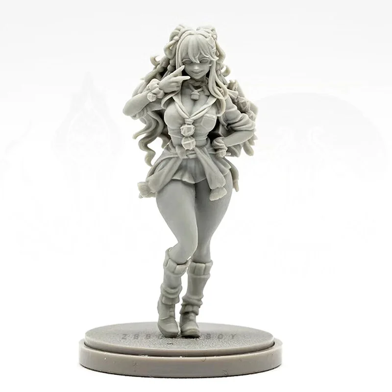 

38mm Beauty Soldier Long Haired Girl Resin Model Figure Gk Micro Miniature 3d Printed White Model Toy Unassembled And Unpainted